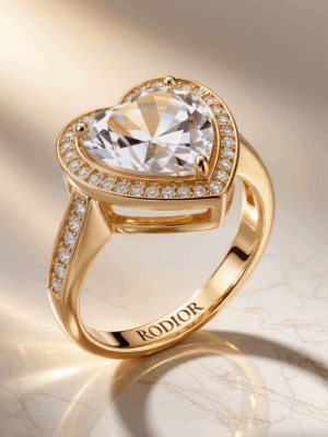 Gold heart ring diamand