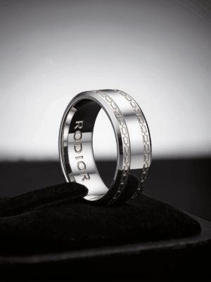 Wedding Ring Rodior white gold for men