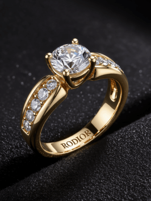 Gold Solitário ring