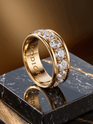 Gold large ring diamand