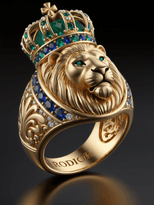 Luxury king ring Lion